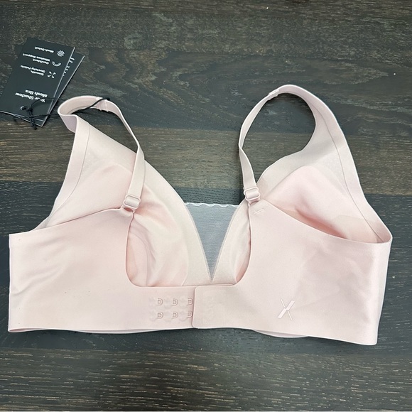 Knix Shadow Mesh T-Shirt Bra XS+ Pink Rose Water - Picture 5 of 7